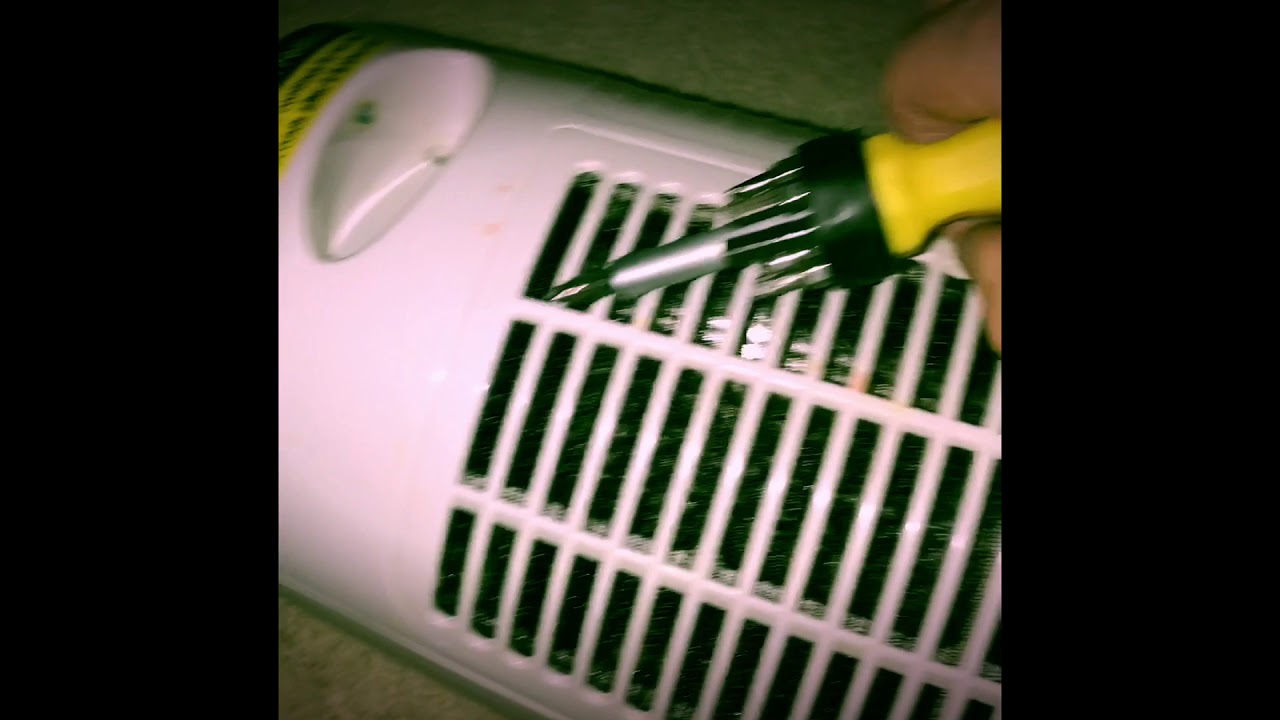 Cleaning space heater air filter. YouTube