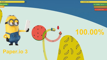 Paper.io 3 Map Control: 100.00% [Epic Minions]