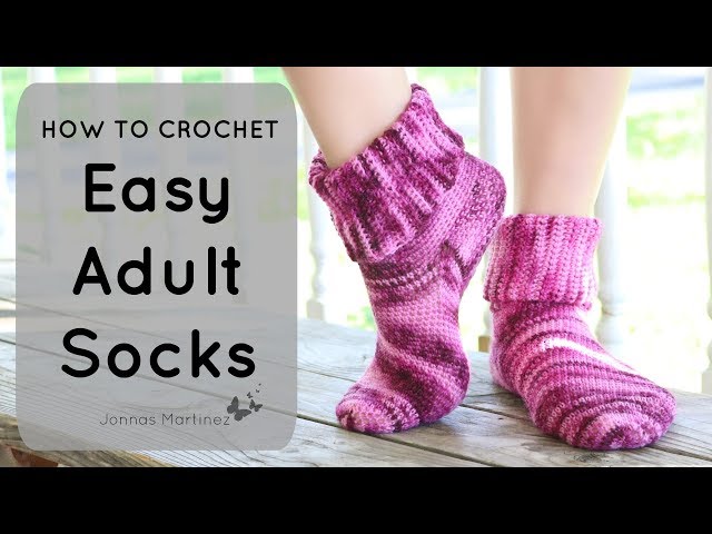 HOW TO CROCHET EASY ADULT SOCKS