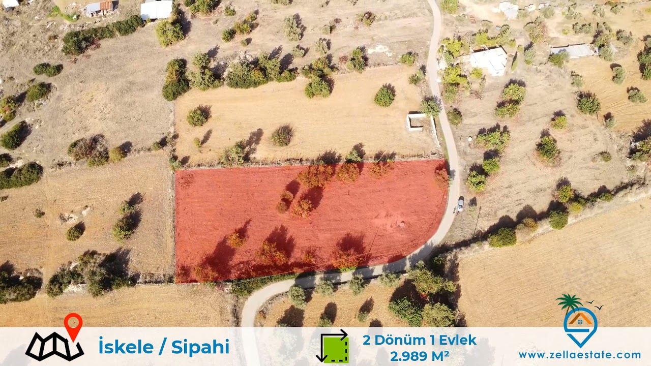 Zella Real Estate Sipahi'de 2 dönüm 1 evlek satılık arazi! YouTube