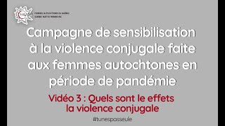 Quels sont les effets de la violence conjugale | Campagne de sensibilisation à la violence conjugale