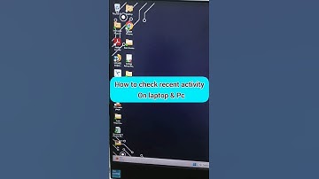 How to check recent activity on pc or laptop #shorts #recent #viral #ytshorts
