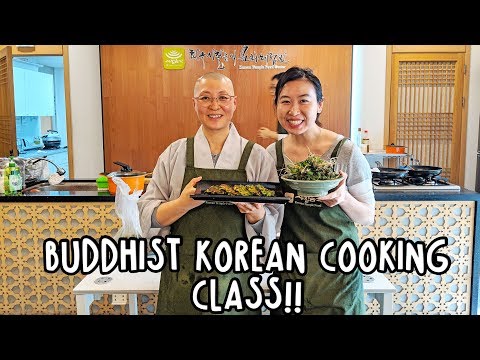 KOREAN TEMPLE FOOD COOKING CLASS | BUDDHIST + VEGAN