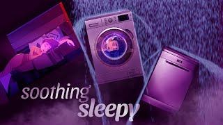 Relaxing white noise rain feat. dishwasher and washing machine sounds