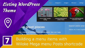 7 Building a menu items with Wiloke Mega menu Posts shortcode