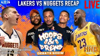Hoops &amp; Brews LIVE! Lakers vs Nuggets G2 Postgame + Knicks WIN in THRILLER | Ep. 287 4.22.24