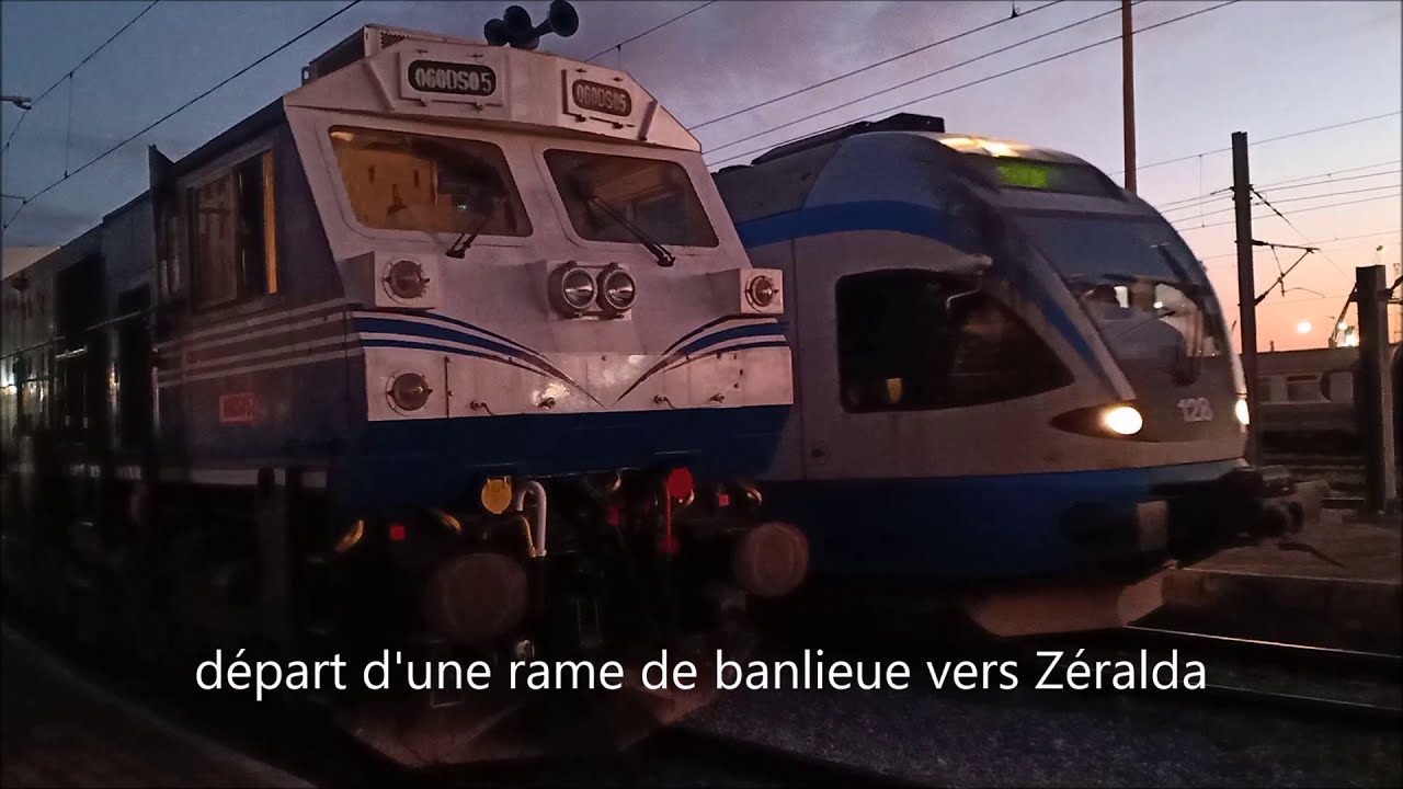 SNTF :  departure and arrival of trains : Agha train station / entre 7h et 8h en gare d'Agha