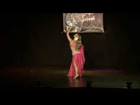 Teresa Tomas performing YA MSAFER WAHDAK Bellydance Spain 2013