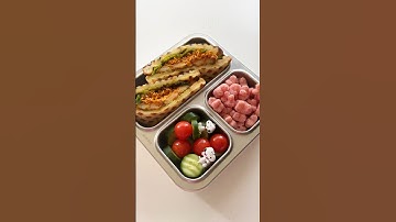 pack my lunch with me #asmr #food #lifestyle #satisfying #lunch #lunchbox #bento #sandwich #cooking
