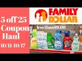 Family Dollar $5 off $25 | 10/11-10-17 less than $9.00