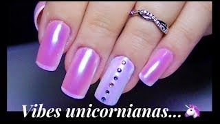 Unhas com CORES de UNICORNIO! Muito FURTA-COR! Por Danielle Silva