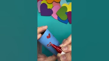 DIY Toilet Paper Roll Heart Windsock  Cute & Easy Kid’s Craft #shorts #easycraft #craftideas #crafty