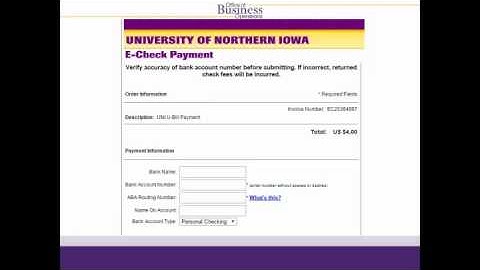 How to Pay the U-Bill by E-Check