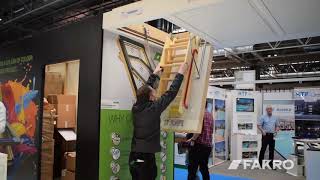 FAKRO's Elegant Wooden Folding Loft Ladder in Action