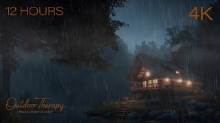 Deep Sleep Thunderstorm: 12 Hours of Rain & Thunder Sounds at Night by the Lake | RELAX | STUDY by Outdoor Therapy 24,255 views 4 weeks ago 12 hours