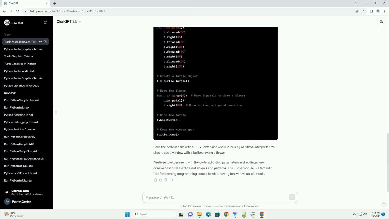 how to use turtle module in python - YouTube