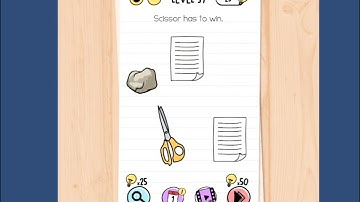 Brain Test Level 57 Scissor has to win Walkthrough