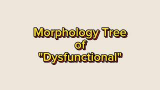 Morphology Tree of Dysfunctional