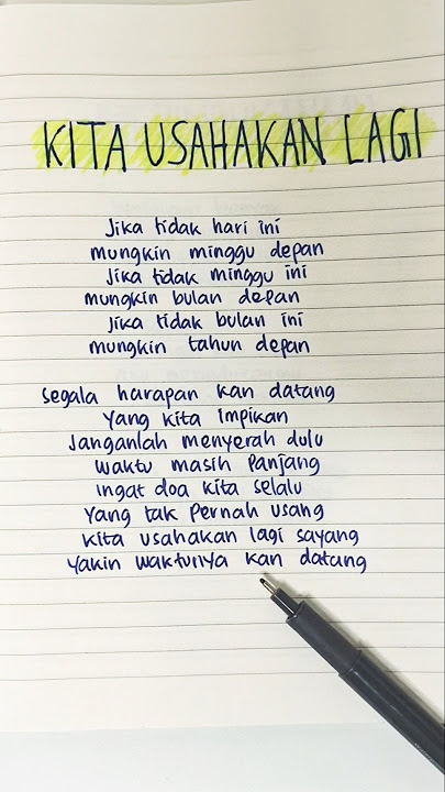 Kita Usahakan Lagi | Batas Senja |  Lirik