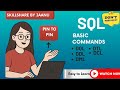 SQl Commands | SQL Subtypes | Statements |DQL | DDL | DML | DTL |DCL |Complete explanation about DQL