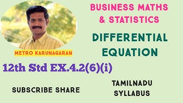 12th Std BM Ex.4.2(6)(i) Solve dy/dx= y sin 2x