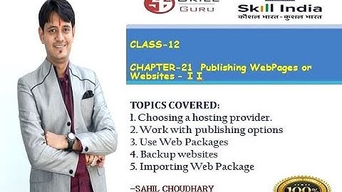 CHAPTER-21 PUBLISHING WEB PAGES OR WEBSITES - II