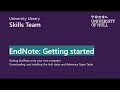 Getting started with EndNote 20