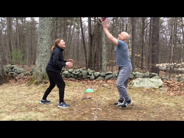 Shopping Bag Ball Striking with Mrs. Miller class=