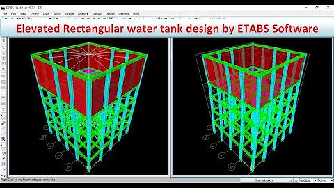 Elevated Rectangular water tank design by ETABS Software