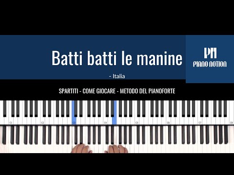 Batti batti le manine (pianoforte facile)