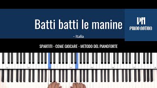 Batti batti le manine  - Filastrocca (Spartiti - Pianoforte - Come giocare - Metodo del pianoforte)
