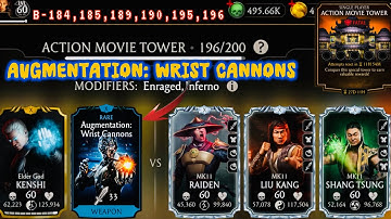 Wrist Cannons Vs Fatal Action Movie Tower Hard Battle 184, 185, 189, 190, 195 & 196 MK Mobile