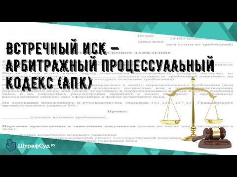 Встречный иск — Арбитражный процессуальный кодекс (АПК)