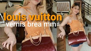 M50658 Louis Vuitton 2015 Monogram Vernis Brea MM Handbag- MORDORE