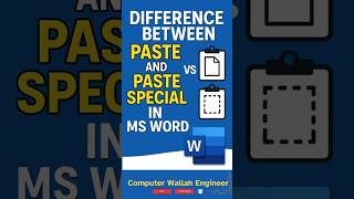 Difference between Paste and Paste Special in MS Word | Paste vs Paste Special in MS Word   #msword