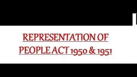 mnemonic for Representation of The People Act, 1951 | UPSC CSE/IAS / cds / CAPF/2020