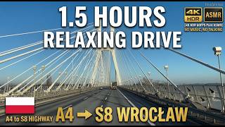 1.5 HOURS Relaxing Truck Drive in Poland 🇵🇱 | A4 to S8 Highway | 4K ASMR