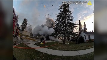 Garbage truck explosion in Illinois caught on video