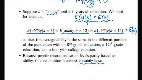 2.1.4 The Zero Conditional Mean assumption