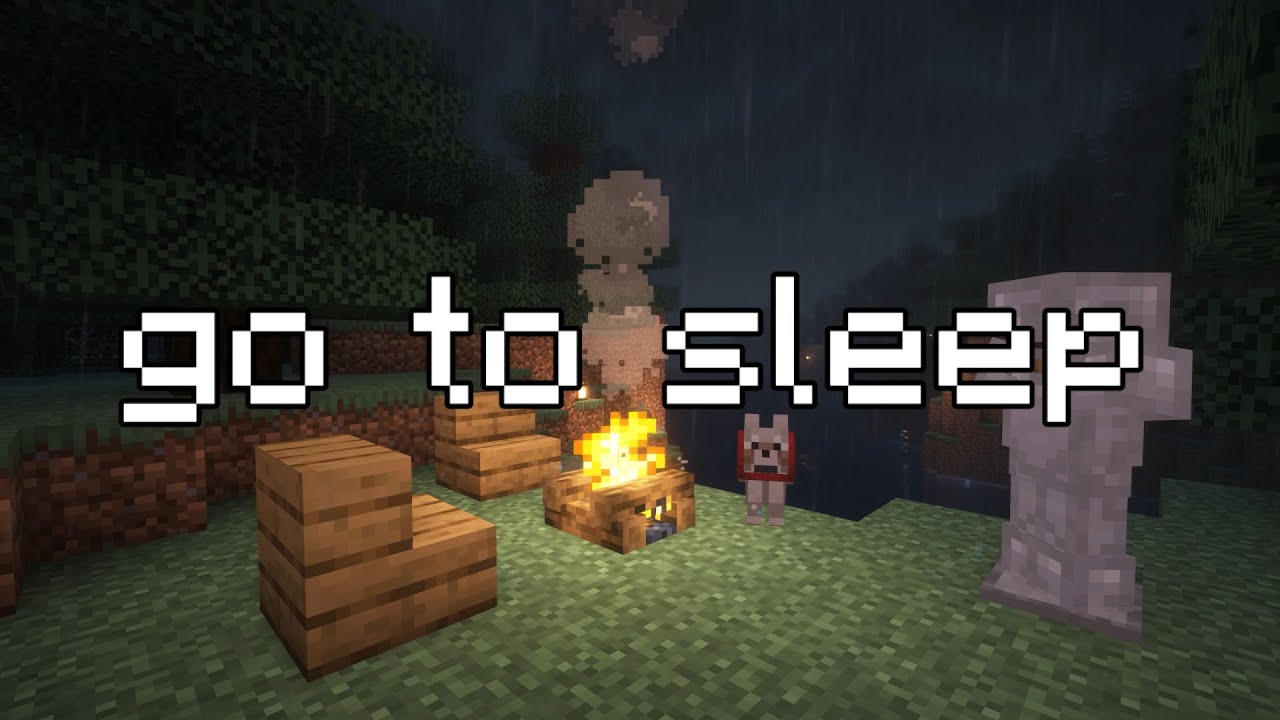 finally, a place to rest... (minecraft music with soft rain)