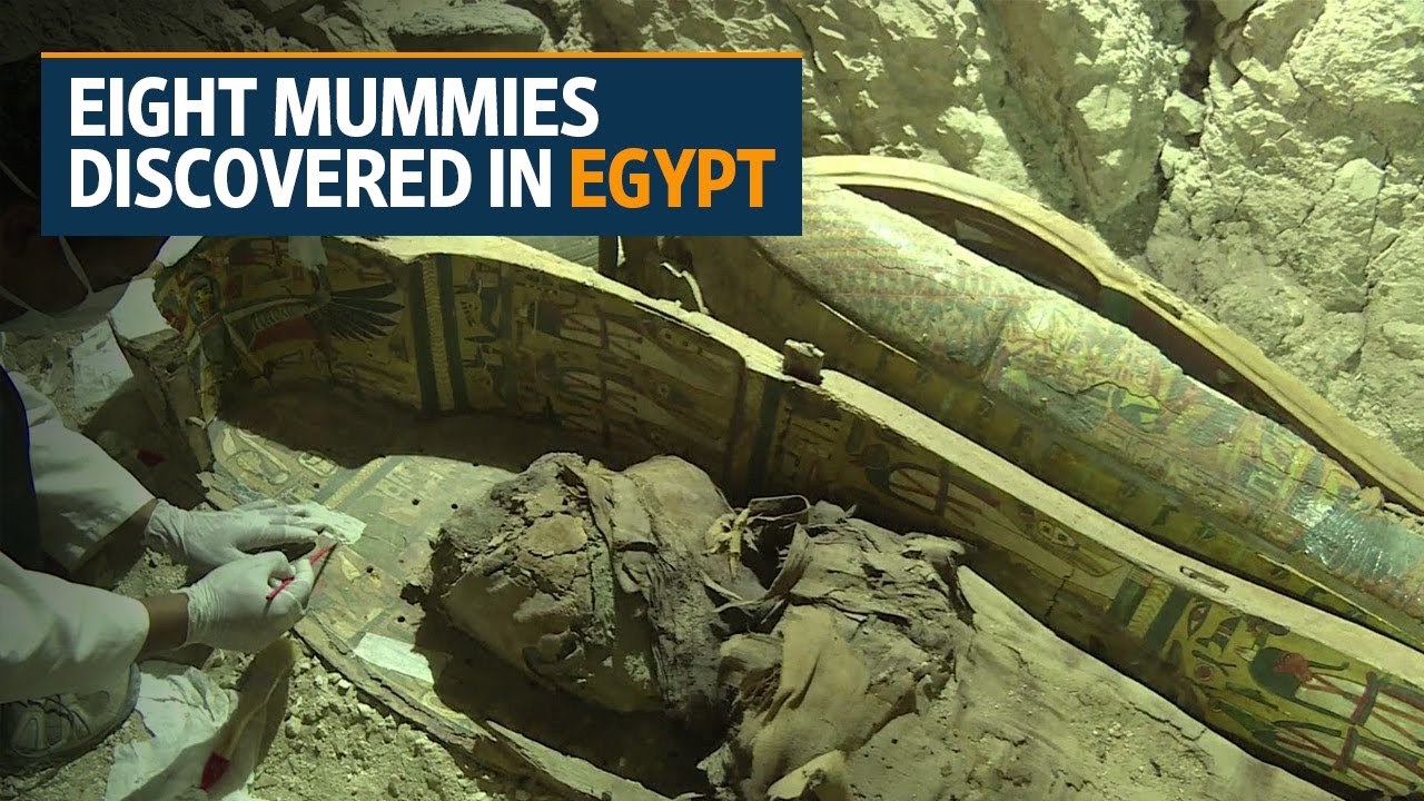 Eight mummies discovered in ancient tomb near Egypt’s Luxor - YouTube