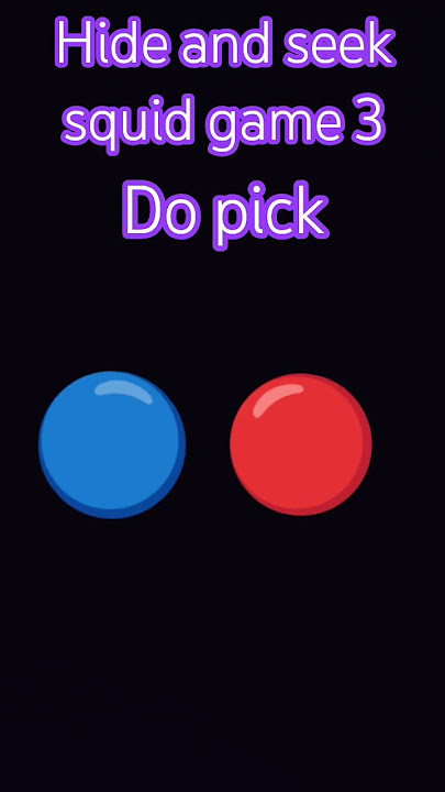 squid game 3 with hide and seek blue & red