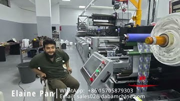 Automatic 6 8 Color Narrow Web Servo Motor Stickers LABEL Flexo Flexographic Printing Machine