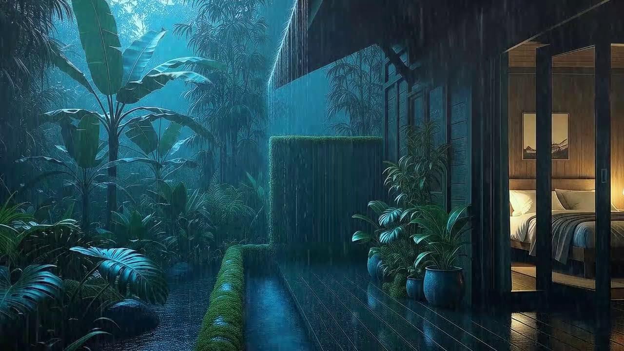Rain Sounds for Sleeping | Forest Rain at a Hidden Cabin for Calm Silence 🌧️