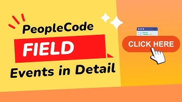 PeopleCode Field Events Demo - Hands-ON Tutorial