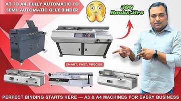 Best A3 & A4 Glue Binding Machines in India | Fully Automatic & Semi Automatic Models