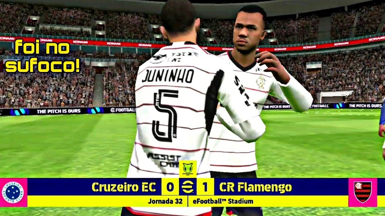 GAMEPLAY CRUZEIRO VS FLAMENGO NO EFOOTBALL MOBILE 2024 YouTube