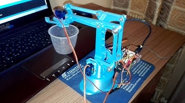 3DoF 3D Printed DIY Robotic Arm (Manipulator) with servo motors and Arduino