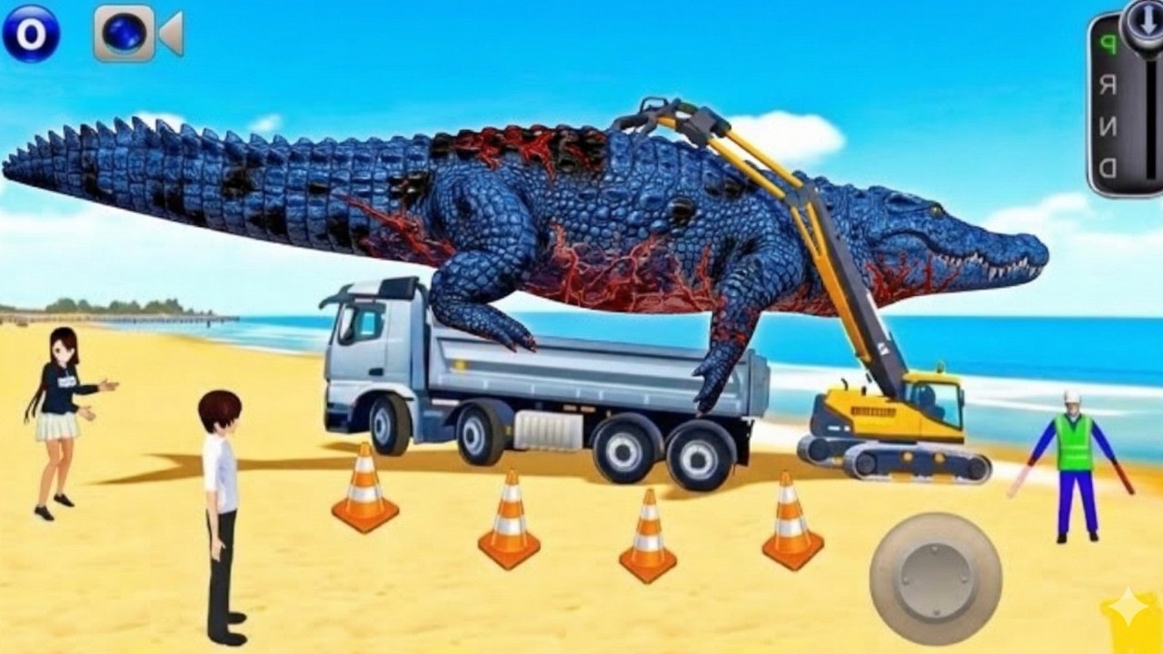 Saving a Giant crocodile🐊on the Beach - 3D Driving Class 2026 | Android Gameplay Video - Car Driving
