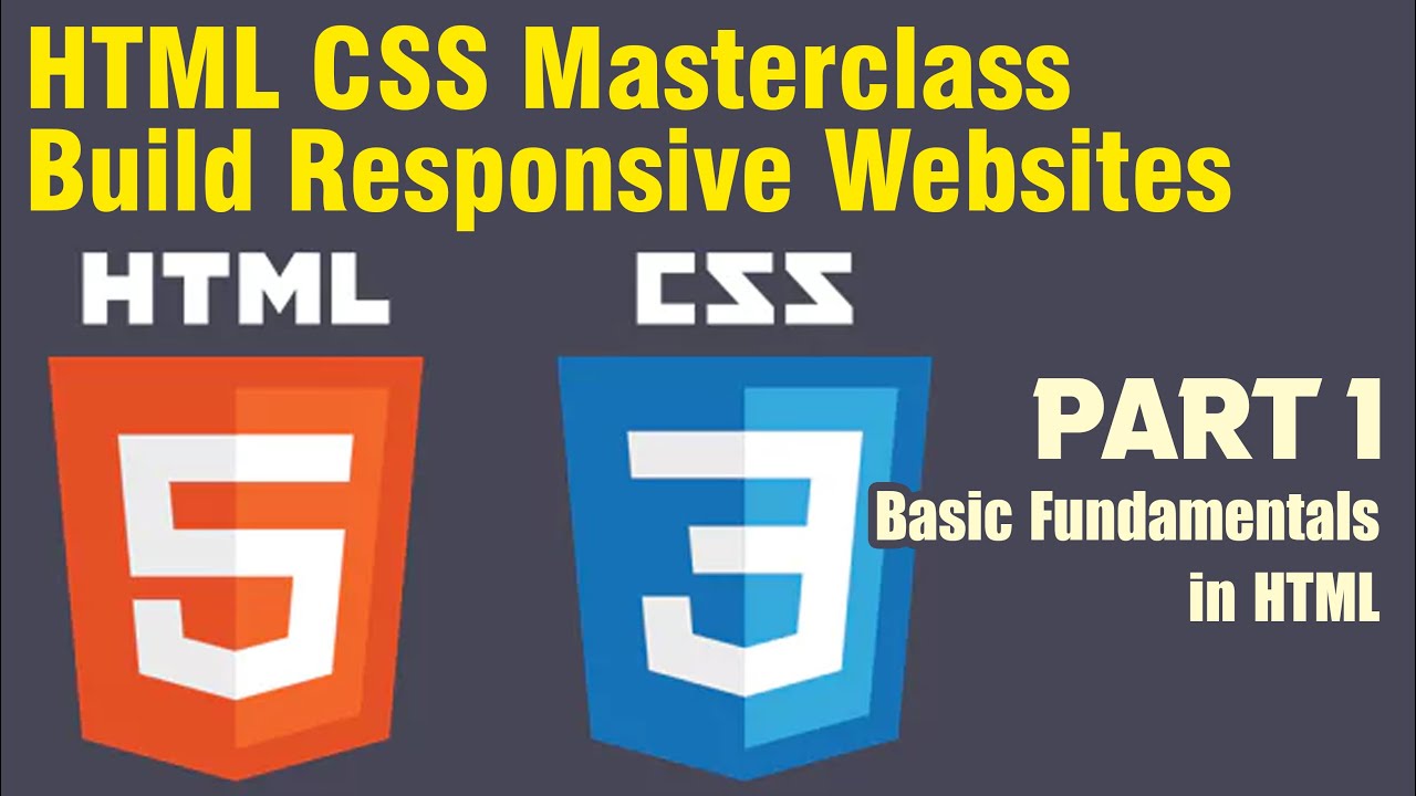 HTML CSS Masterclass Build Responsive RealWorld Websites PART 1 - YouTube